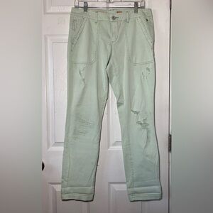 Anthropologie Pilcro and the letterpress Hyphen green Women’s pants Sz 29
